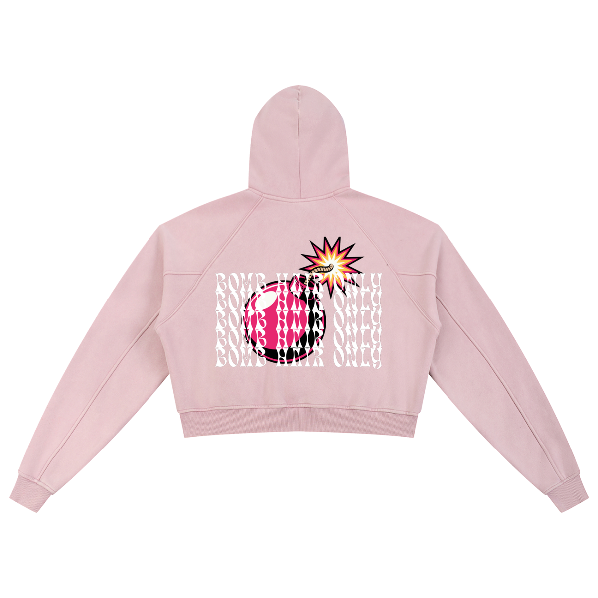 Bomb Hair Only Cropped Hoodie