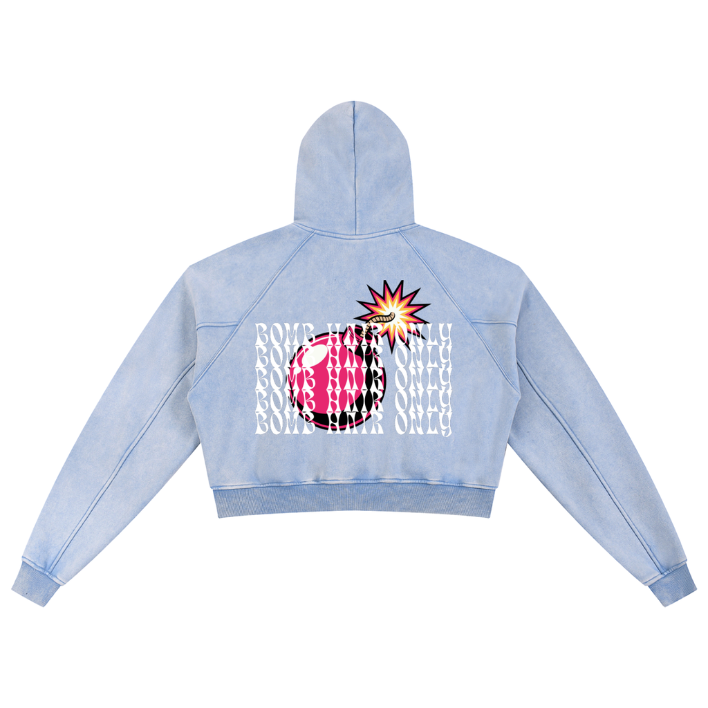 Bomb Hair Only Cropped Hoodie