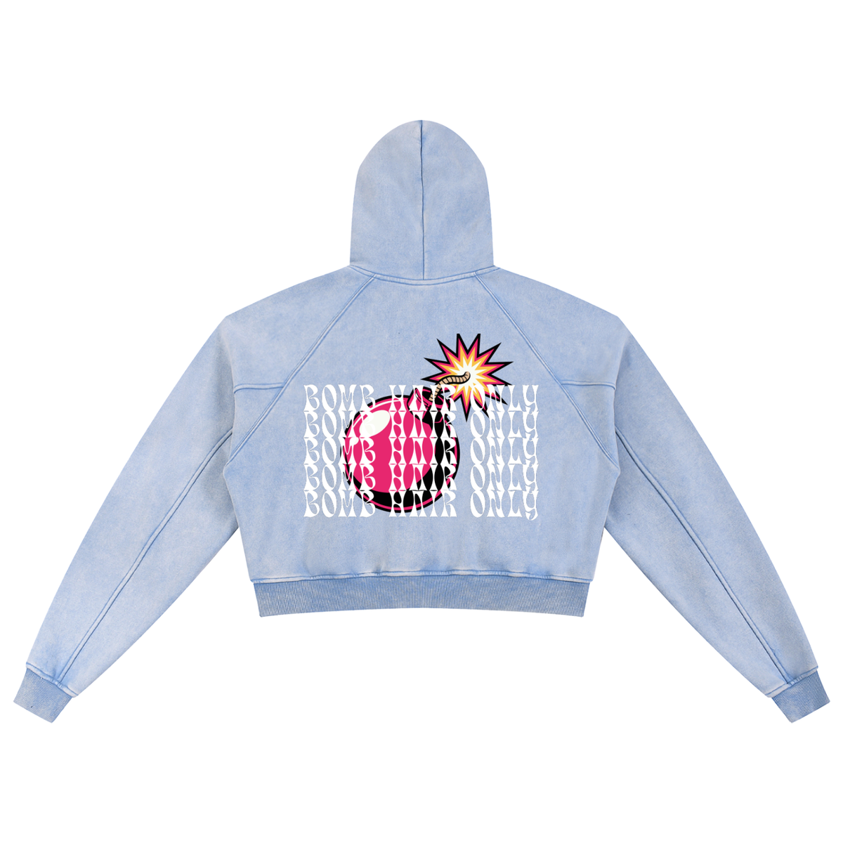 Bomb Hair Only Cropped Hoodie